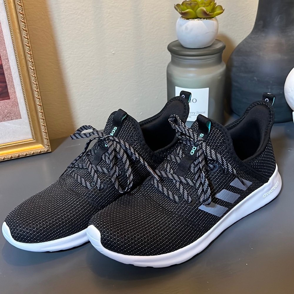 Black, Gray, Teal Adidas Sneakers - NWOT